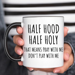 Halv Huva Halv Heliga Funny Christian Mugg