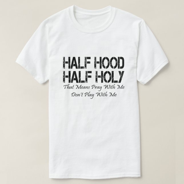 Halv Huva halv Heliga - rosa med gåvor från mig T Shirt (Design framsida)