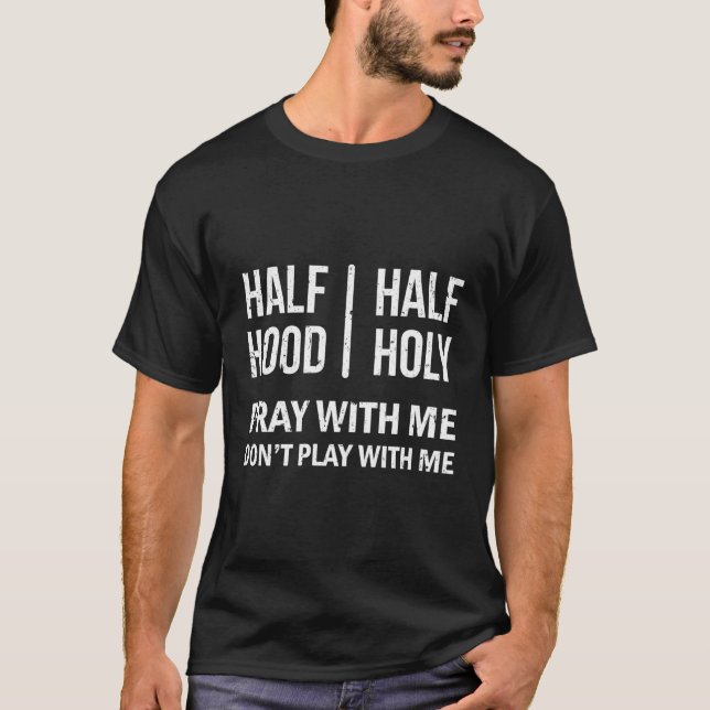 Halv Huva Halv Heliga, utspänd Stil-effekt T Shirt (Framsida)