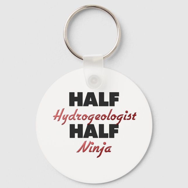 Halv hydrogeolog, halverad Ninja Nyckelring (Framsida)