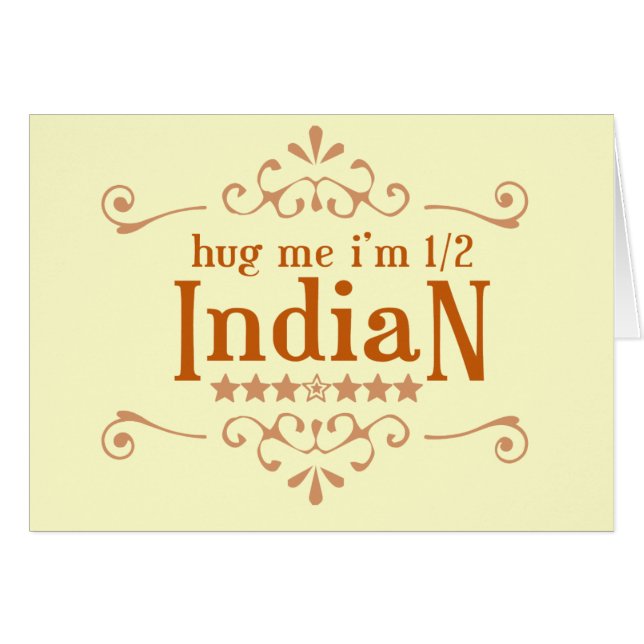 Halv indier hälsningskort (Framsidan Horizontal)