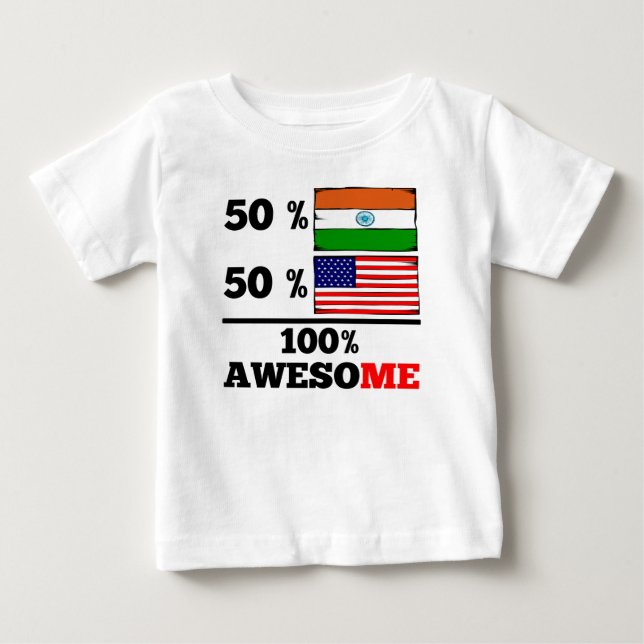 Halv indisk halv amerikan tee (Framsida)