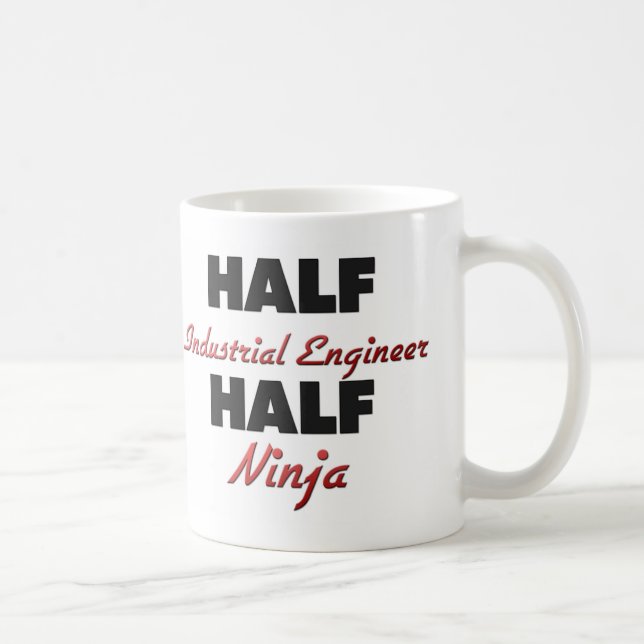 Halv industriell ingenjör halva Ninja Kaffemugg (Höger)