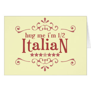 Halv italienare hälsningskort