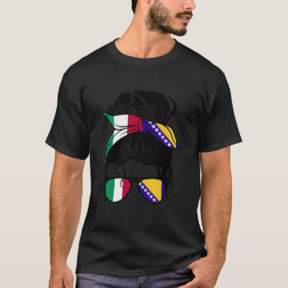 Halv Italiensk Halv Bosnisk Italien Och Bosnien Mi T Shirt