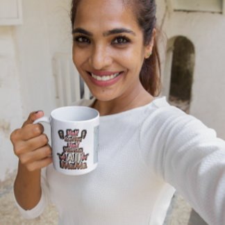 ☕️ halv kaffe, 💕 halv människa, all Mamma 🍎 Kaffemugg