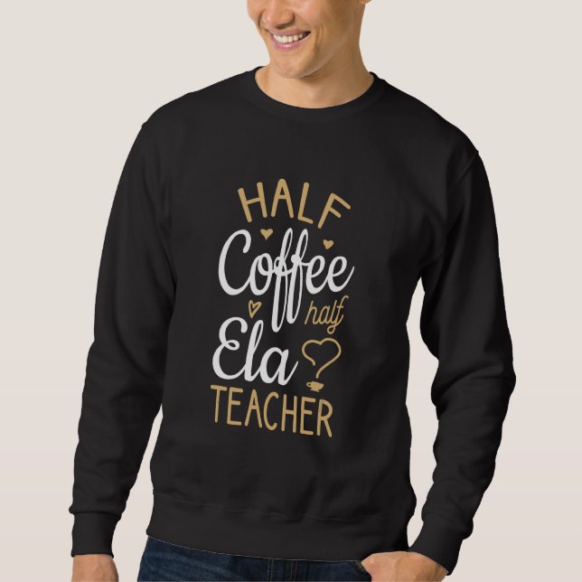 Halv kaffehaltig Ela-lärare Lång Ärmad Tröja (Framsida)