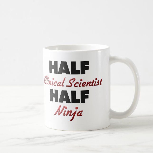 Halv klinisk forskare halva Ninja Kaffemugg (Höger)