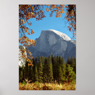 Halv kupol i höst - Yosemite nationalpark Poster
