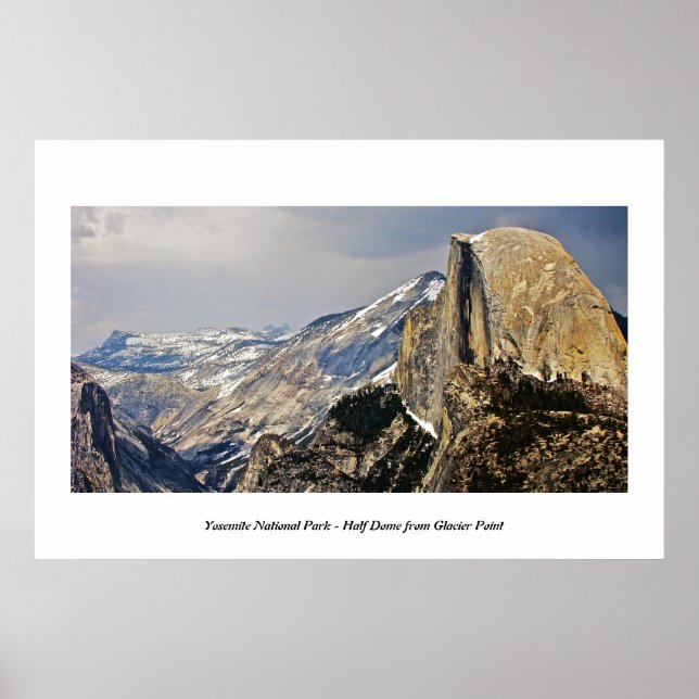 HALV KUPOL SETT FRÅN GLACIER POINT POSTER (Framsidan)