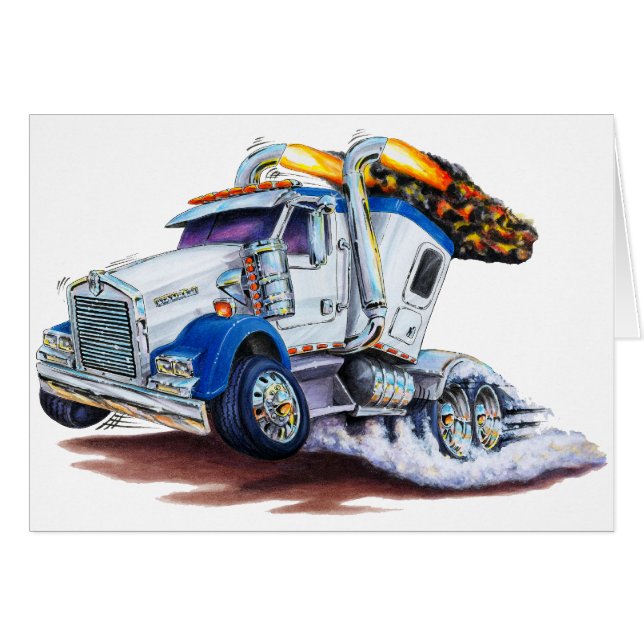 Halv lastbil med Sleepercab Hälsningskort (Framsidan Horizontal)