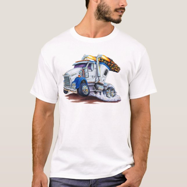 Halv lastbil med Sleepercab Tee Shirt (Framsida)