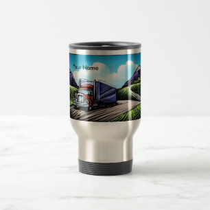 Halv lastbilsföraretravel mug för anpassade resemugg