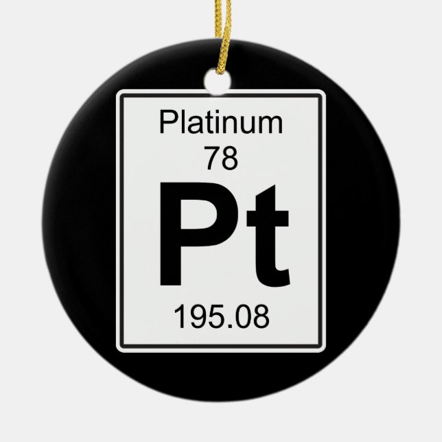 Halv liter - Platina Julgransprydnad Keramik (Framsidan)