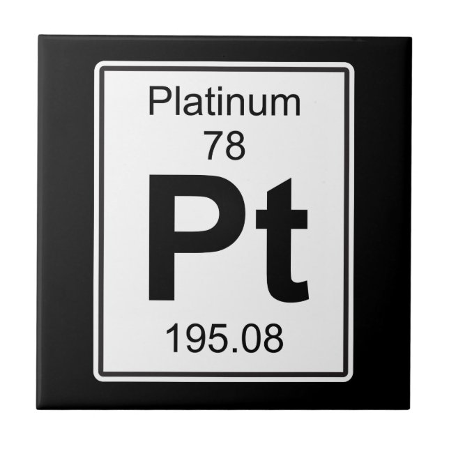 Halv liter - Platina Kakelplatta (Framsidan)