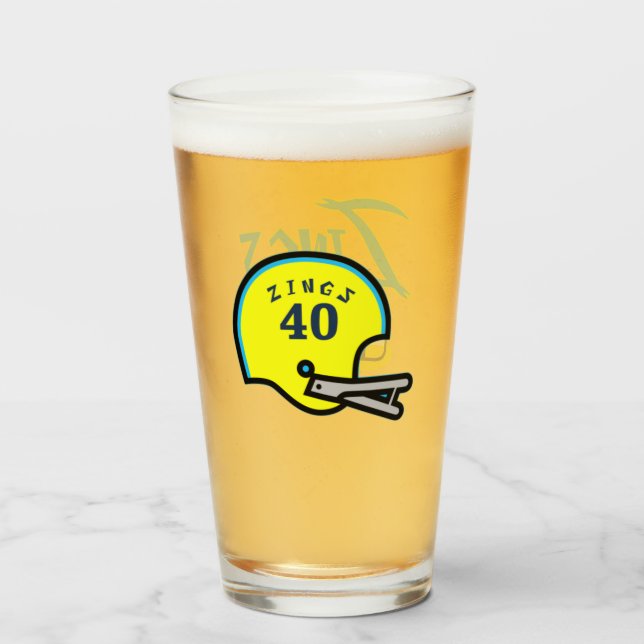 Halv literexponeringsglaset för Zings w/Helmet FF Glaskopp (Framsida fylld)