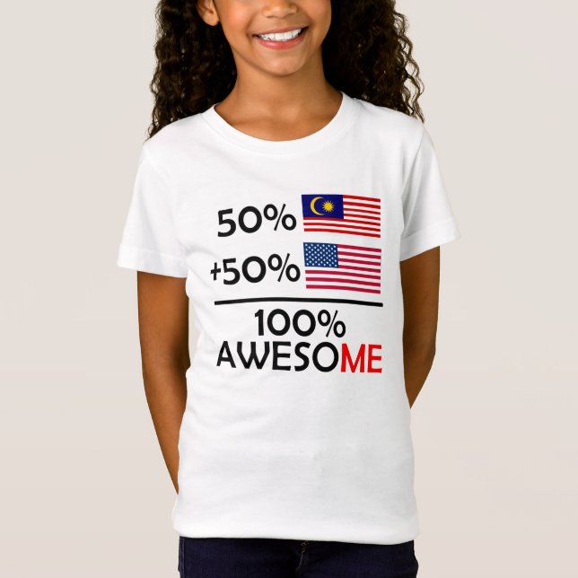 Halv malaysisk halv amerikan tee shirt (Framsida)