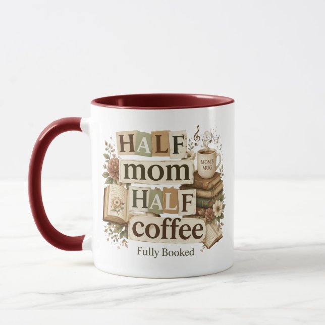 Halv Mamma Halv Kaffe Kopp | Bokälskande Mamma Pre (Vänster)