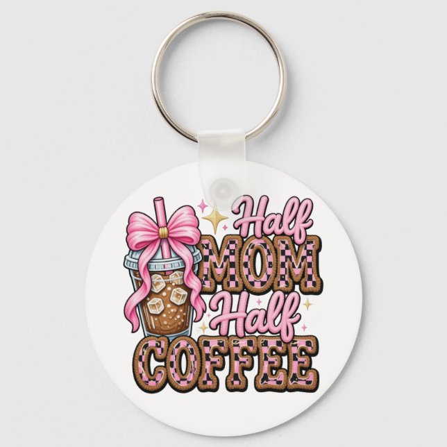 Halv Mamma, Halv Kaffe Nyckelring  (Framsida)