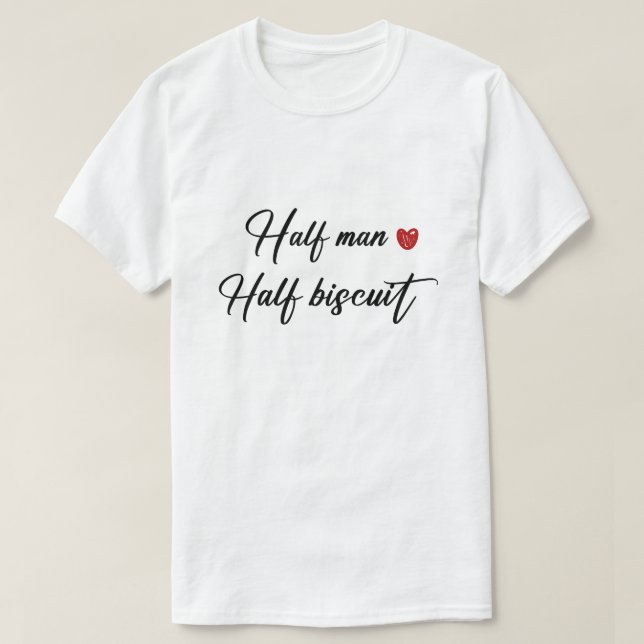 Halv man, halv kex, t skjorta t shirt (Design framsida)