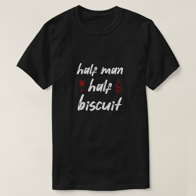 Halv man, halv kex, t skjorta t shirt (Design framsida)