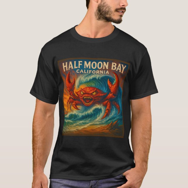 HALV MÅNE BUKT, KALIFORNIEN.   T SHIRT (Framsida)