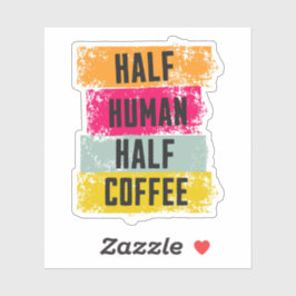 Halv människa halv kaffeklistermärke klistermärken