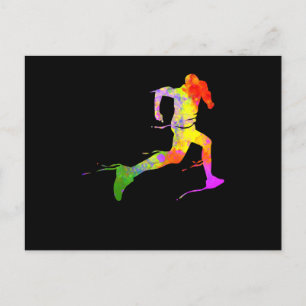Halv marathon Springer Sprinting Joging Running Vykort