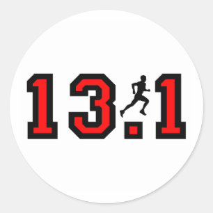 Halv maraton för coola 13,1 runt klistermärke