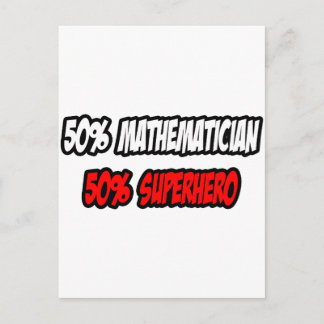 Halv matematiker.. Halv superhjälte Vykort