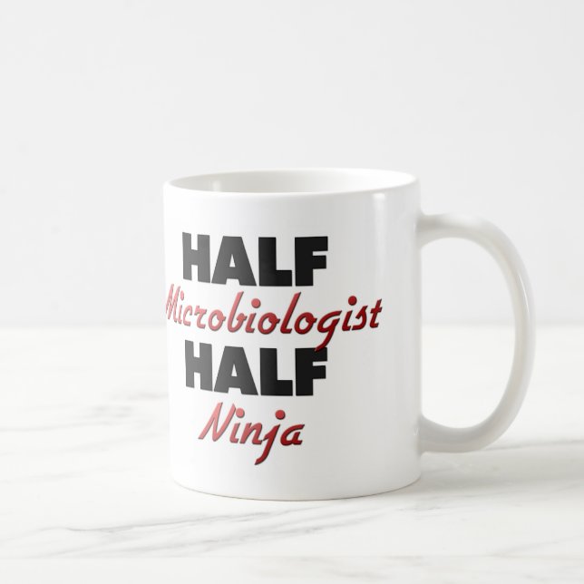 Halv Microbiologist halva Ninja Kaffemugg (Höger)