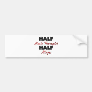 Halv musikterapeut halva Ninja Bildekal