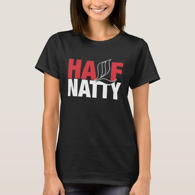 Halv Naturlig Bodybuilder Fitness Meme T Shirt (Framsida)