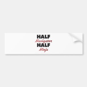 Halv navigatör halva Ninja Bildekal