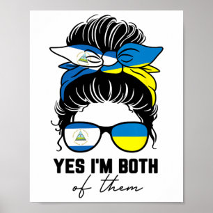 Halv nicaraguan Halv ukrainsk flicka Nicaragua Ukr Poster