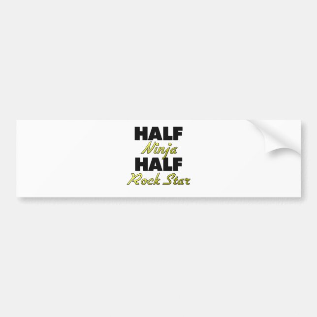 Halv Ninja halv rockstjärna Bildekal (Framsidan)