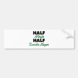 Halv Ninja halv ZombieSlayer Bildekal