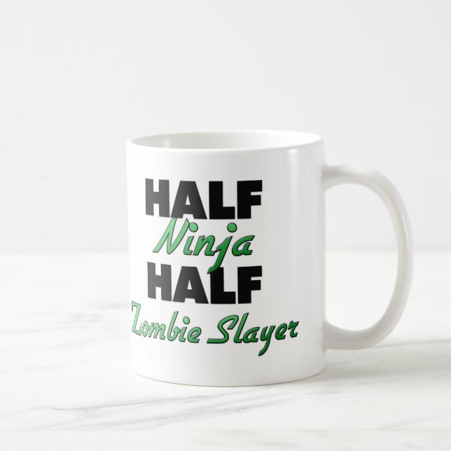 Halv Ninja halv ZombieSlayer Kaffemugg (Höger)