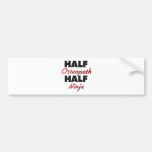 Halv osteopat halv ninja bildekal