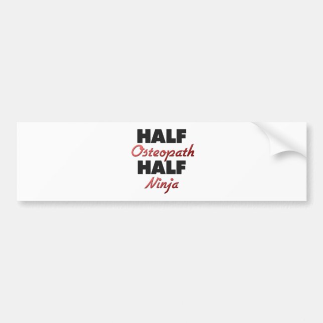 Halv osteopat halv ninja bildekal (Framsidan)