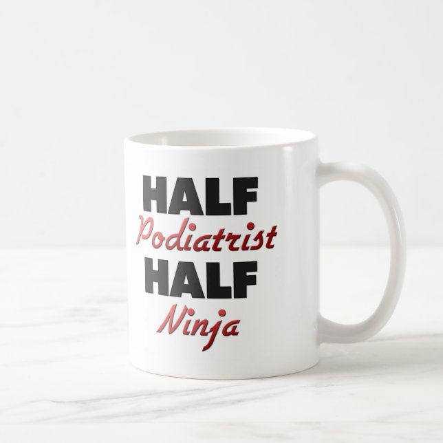 Halv Podiatrist halva Ninja Kaffemugg (Höger)