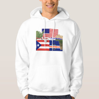 halv PR och halv CV-Hoodie Tröja Med Luva