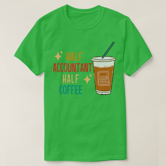 Halv revisor, halverad kaffektteckenrevisor Gift F T Shirt (Design framsida)