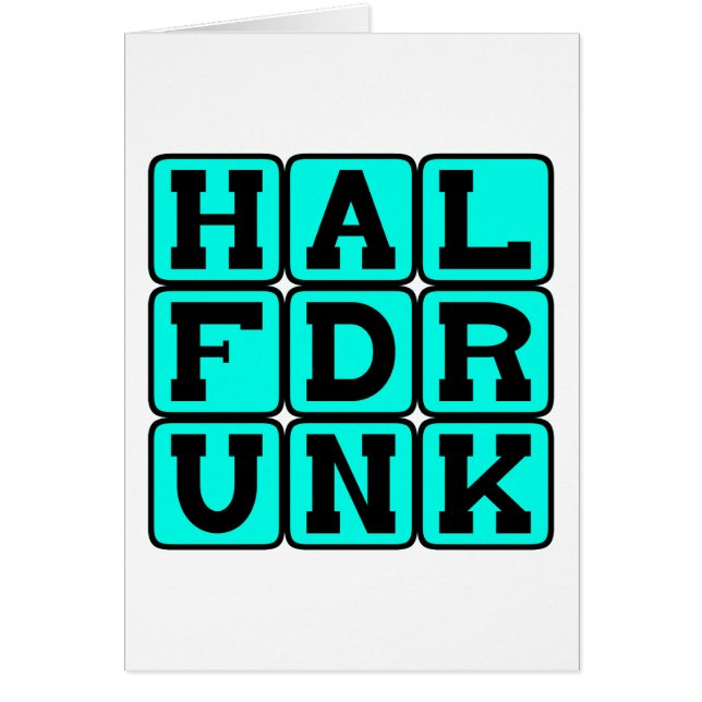 Halv rinnande, optimistiskt Outlook Hälsningskort (Framsidan)