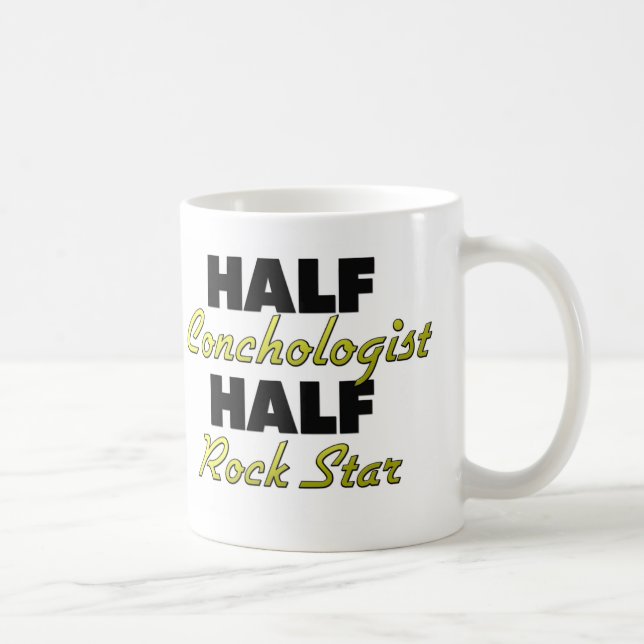 Halv rockstjärna för halv Conchologist Kaffemugg (Höger)