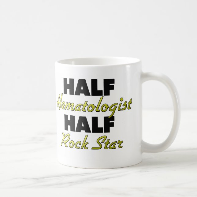 Halv rockstjärna för halv Hematologist Kaffemugg (Höger)