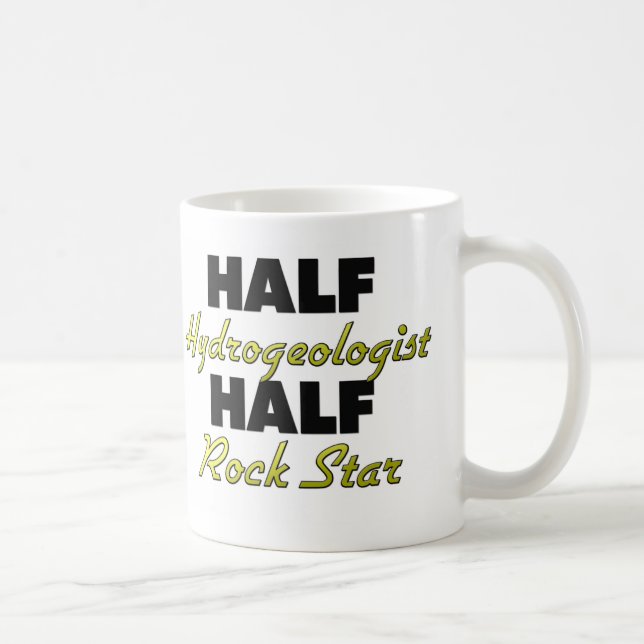 Halv rockstjärna för halv Hydrogeologist Kaffemugg (Höger)