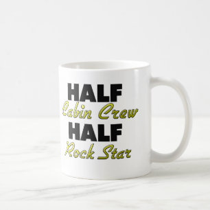 Halv rockstjärna för halv kabinbesättning kaffemugg