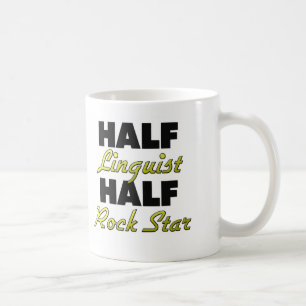 Halv rockstjärna för halv lingvist kaffemugg