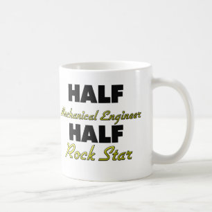 Halv rockstjärna för halv mekanisk ingenjör kaffemugg